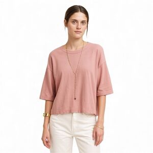 Women’s Madewell Relaxed Boxy Tee in Sunwashed Pink XL NWT